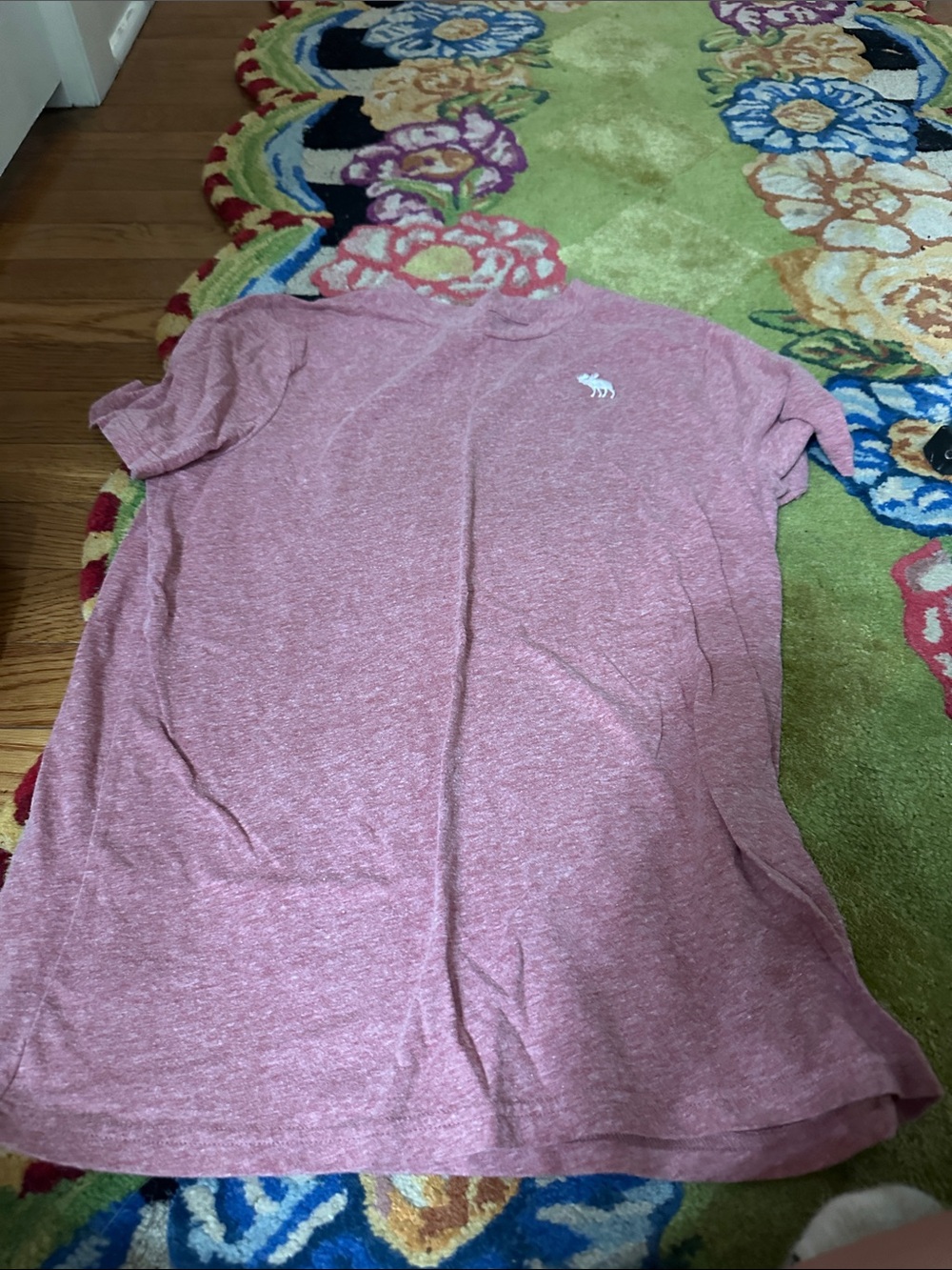 abercrombie kids Heathered Pink Short Sleeve Tee with Logo